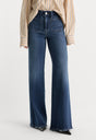 SOFT TECH GOOD WAIST PALAZZO JEANS|INDIGO511-2 | GOOD AMERICAN | MODEL