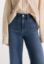 SOFT TECH GOOD WAIST PALAZZO JEANS|INDIGO511-4 | GOOD AMERICAN | MODEL