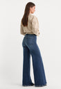 SOFT TECH GOOD WAIST PALAZZO JEANS|INDIGO511-3 | GOOD AMERICAN | MODEL