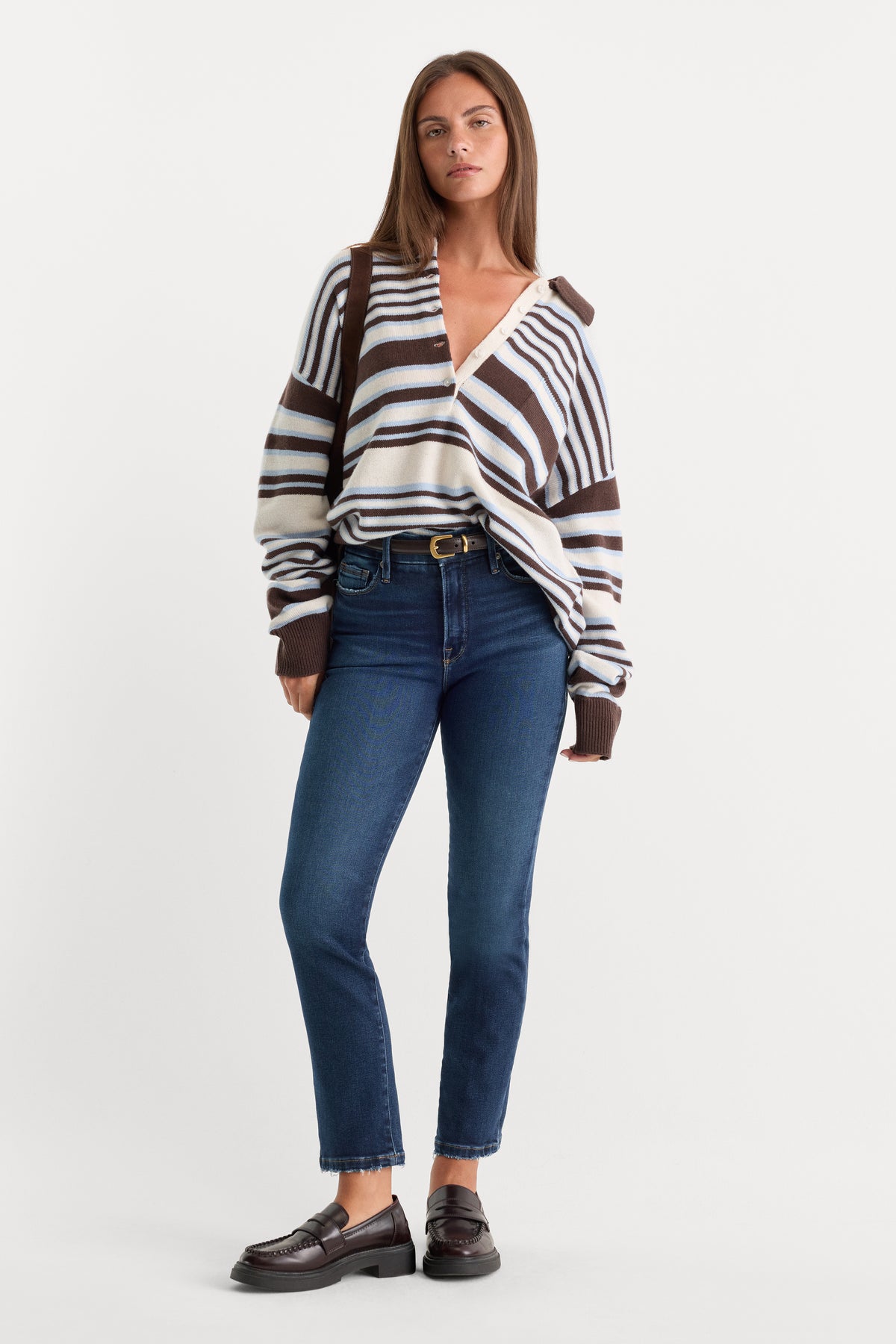 SOFT TECH GOOD LEGS STRAIGHT JEANS | INDIGO511-1 | GOOD AMERICAN | MODEL