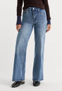 ALWAYS FITS SLIM PALAZZO JEANS | TAWNY-4 | GOOD AMERICAN | MODEL