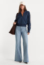 GOOD WAIST PALAZZO JEANS | INDIGO1154-1 | GOOD AMERICAN | MODEL