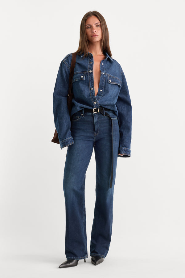 SOFT TECH GOOD PETITE TRUE STRAIGHT JEANS | INDIGO572