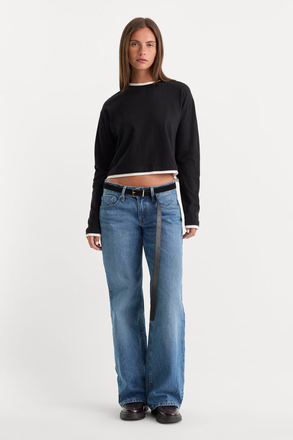 VINTAGE LOW LOOSE JEANS | INDIGO1224-1 | GOOD AMERICAN | MODEL