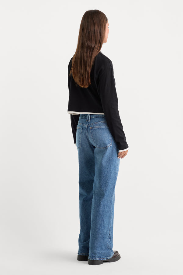 VINTAGE LOW LOOSE JEANS | INDIGO1224-5 | GOOD AMERICAN | MODEL