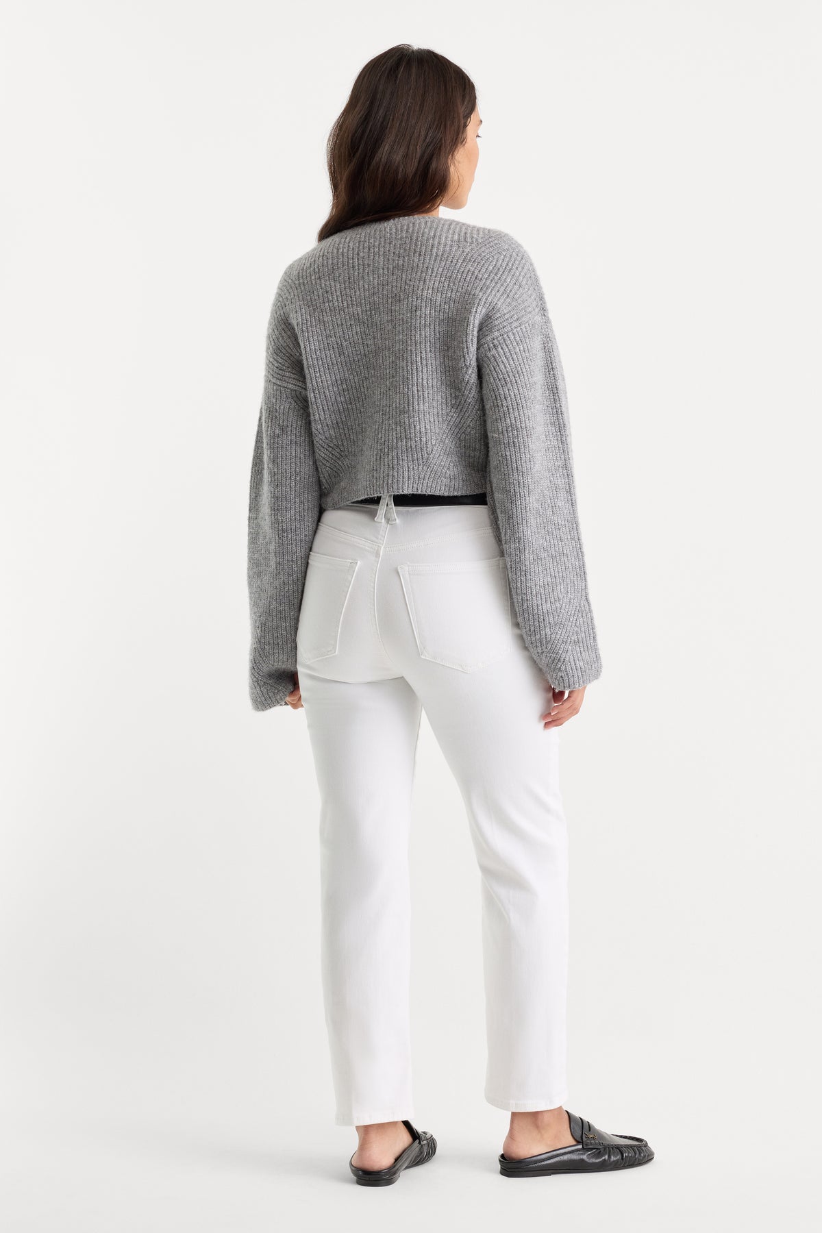 ALWAYS FITS GOOD LEGS STRAIGHT JEANS | WHITE001-2 | GOOD AMERICAN | MODEL
