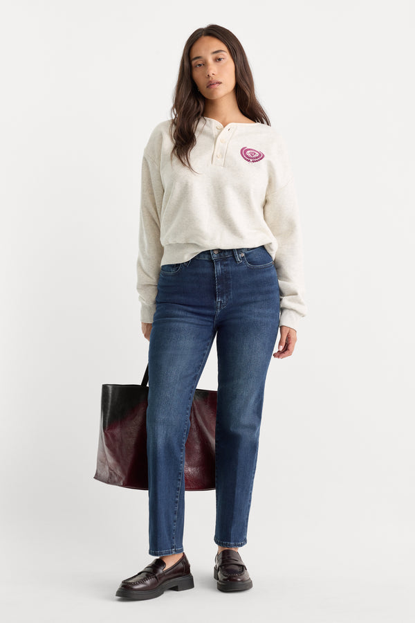ALWAYS FITS GOOD LEGS STRAIGHT JEANS | INDIGO446-1 | GOOD AMERICAN | MODEL