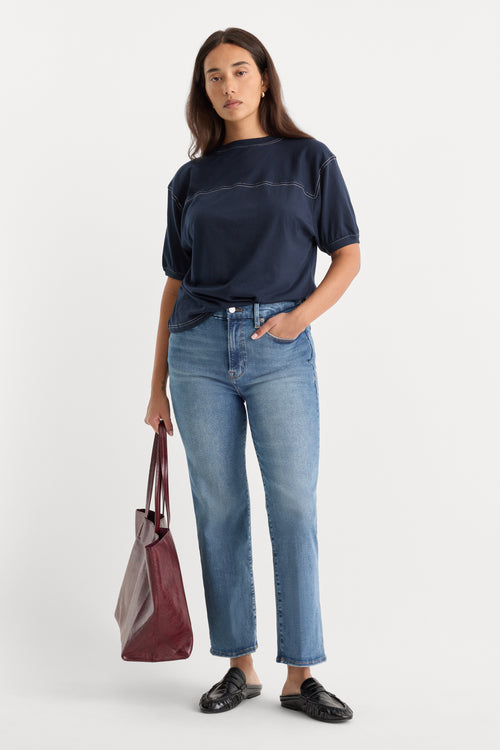 ALWAYS FITS GOOD LEGS STRAIGHT JEANS | INDIGO316-1 | GOOD AMERICAN | MODEL