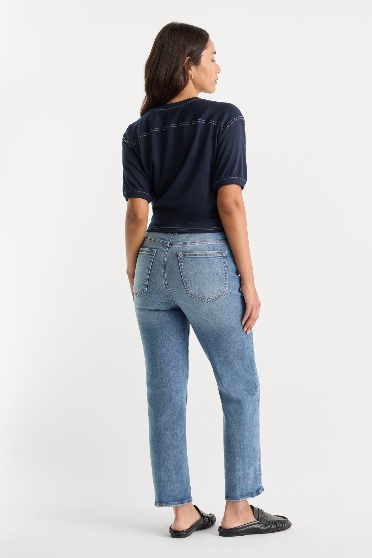 ALWAYS FITS GOOD LEGS STRAIGHT JEANS | INDIGO316-2 | GOOD AMERICAN | MODEL