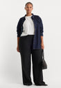 THE PULL ON TROUSER | BLACK001-1 | GOOD AMERICAN | MODEL