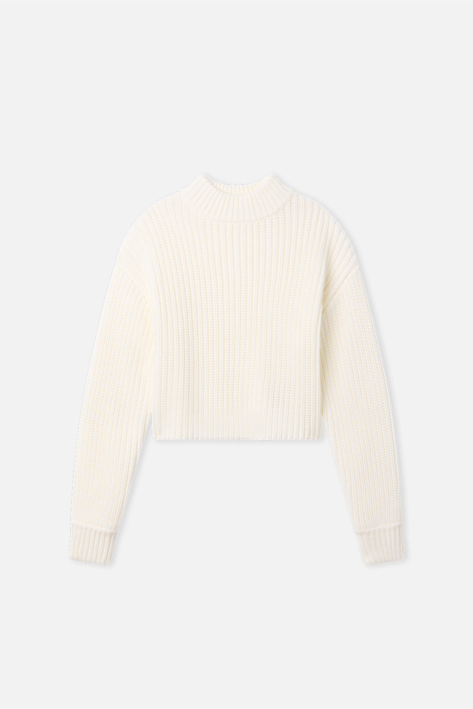 CHUNKY KNIT MOCK NECK SWEATER | IVORY003