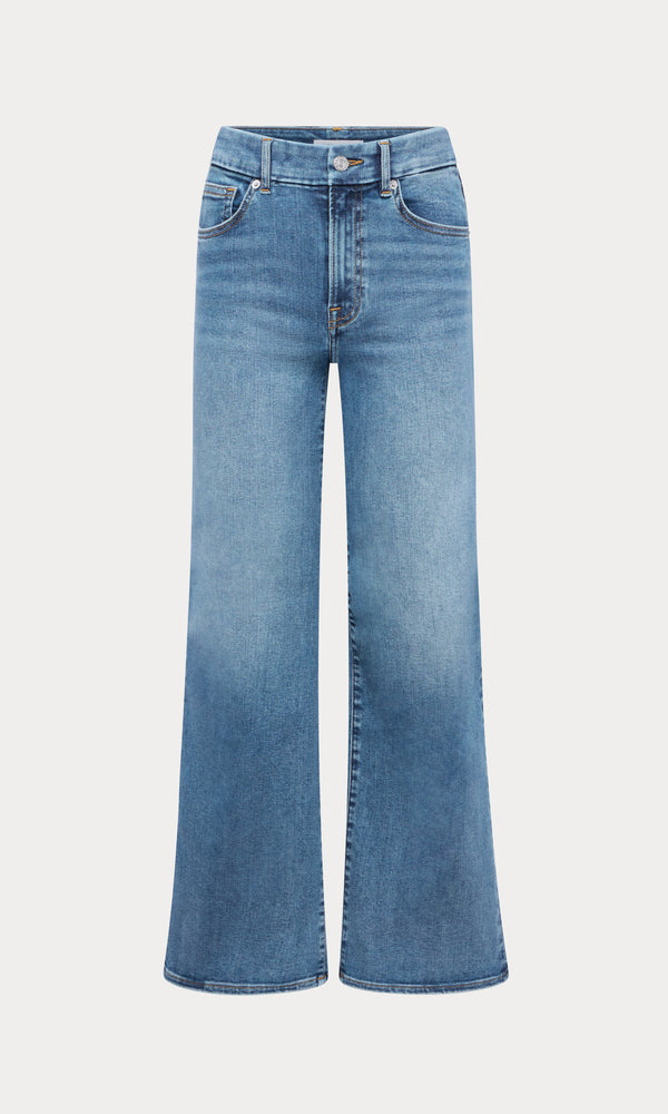 ALWAYS FITS SLIM PALAZZO JEANS | TAWNY-9 | GOOD AMERICAN | FLAT