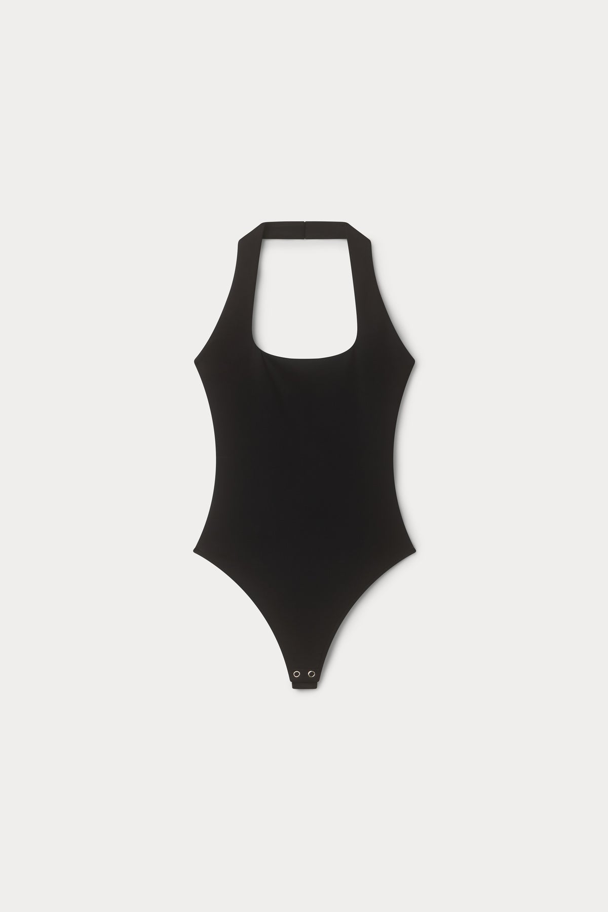 SCULPTING HALTER SQUARE NECK BODYSUIT| BLACK001