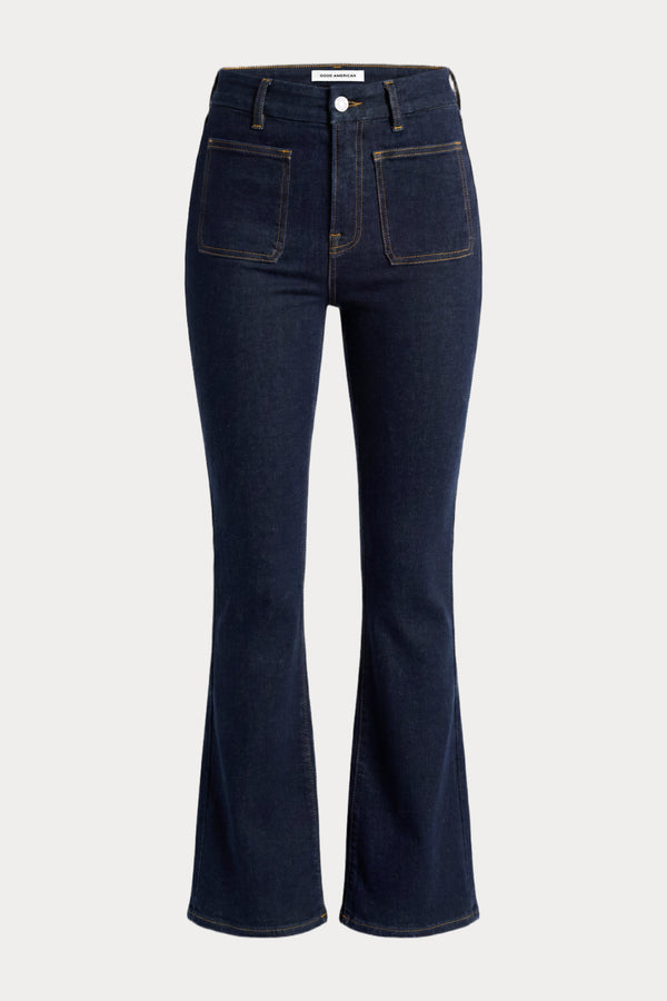 ALWAYS FITS PATCH POCKET GOOD CLASSIC BOOTCUT JEANS | DENETHICBLUE04-9 | GOOD AMERICAN | GHOST