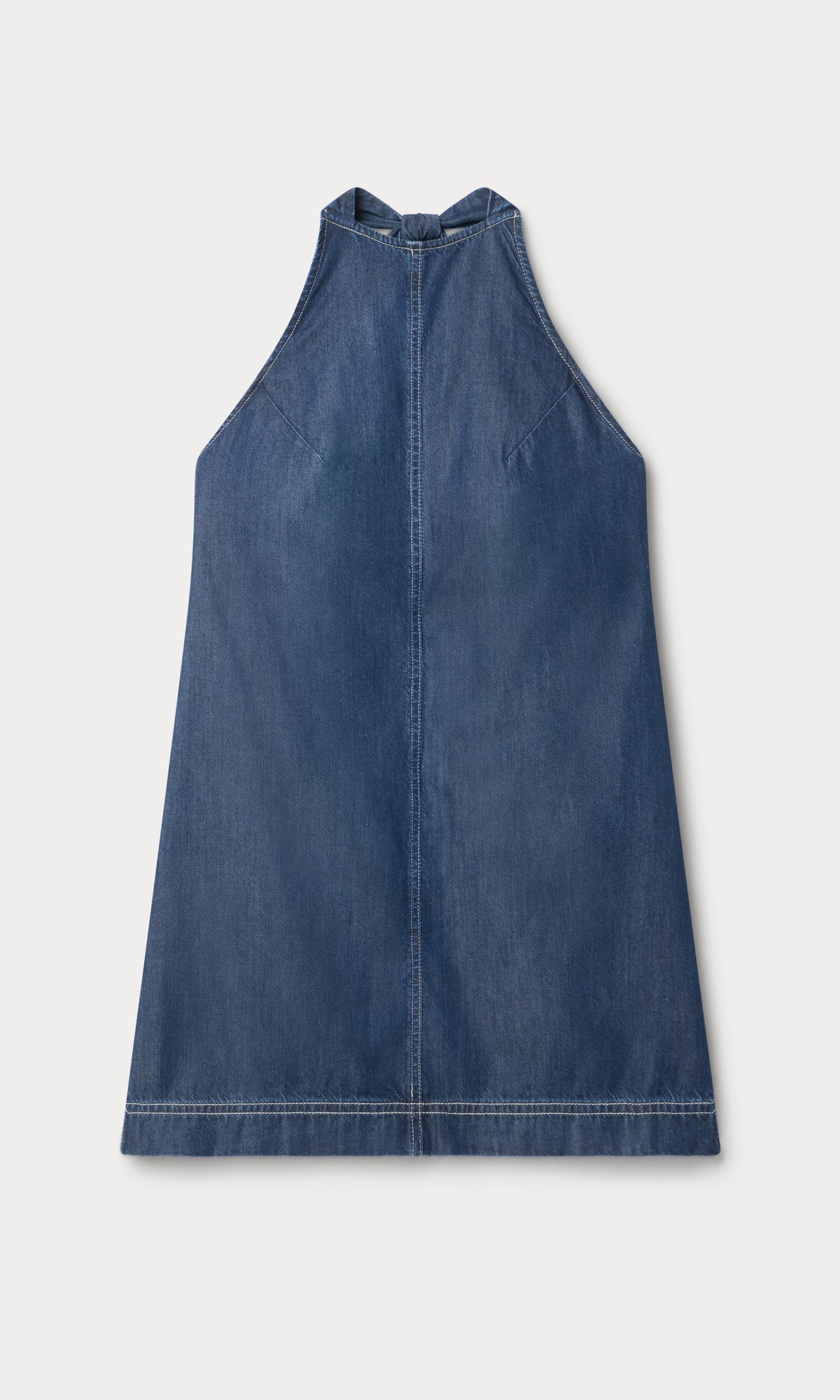 DENIM HALTER SHIFT DRESS | INDIGO1187
