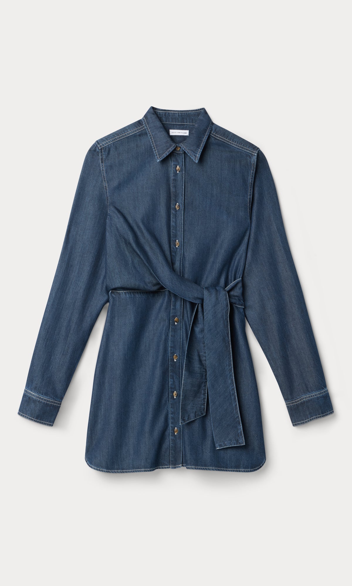 DENIM WRAP SHIRT DRESS | INDIGO1187