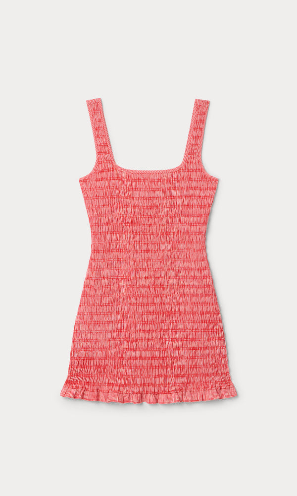 THE GARDEN DRESS | CHECKERED RED