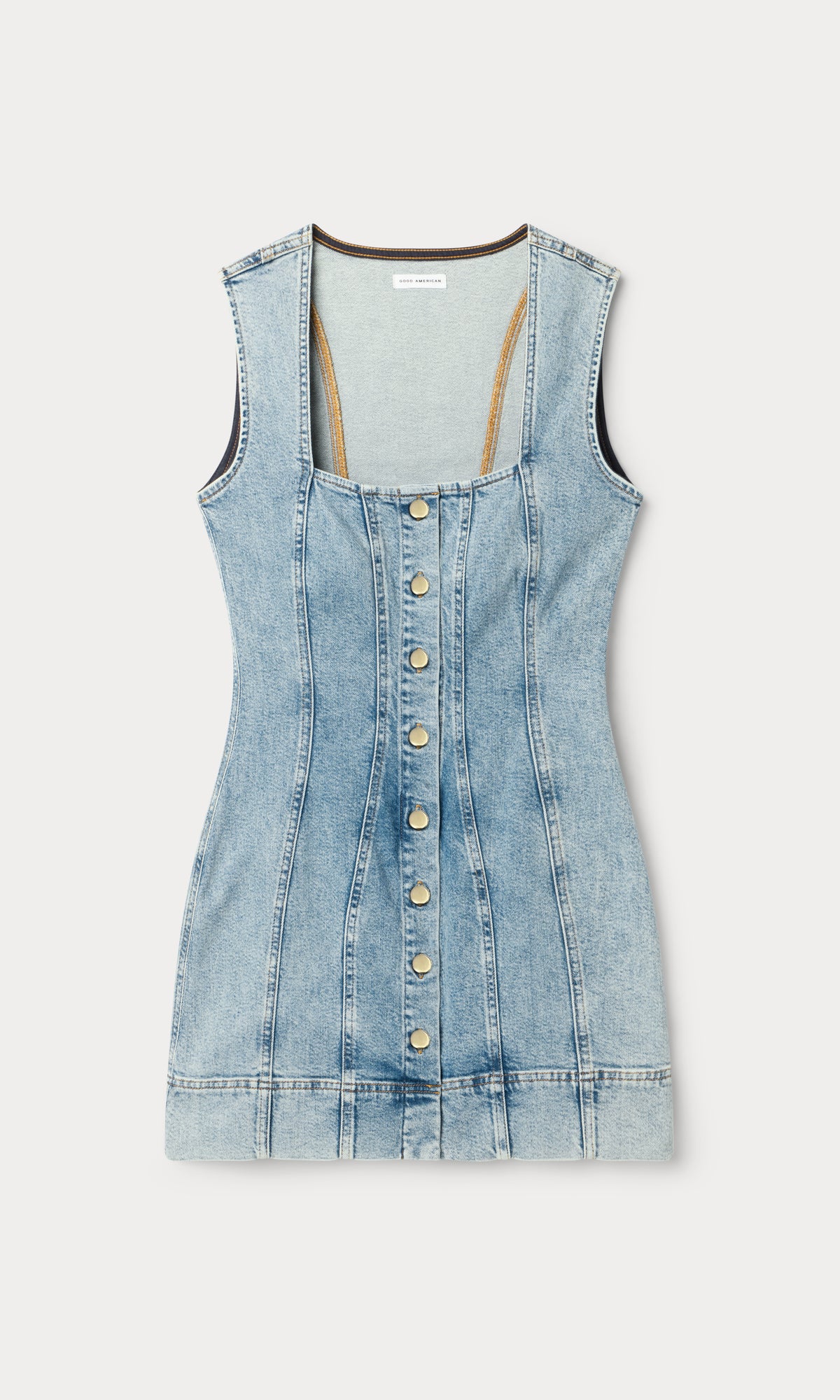 MINI BUTTON FRONT DRESS | INDIGO1104