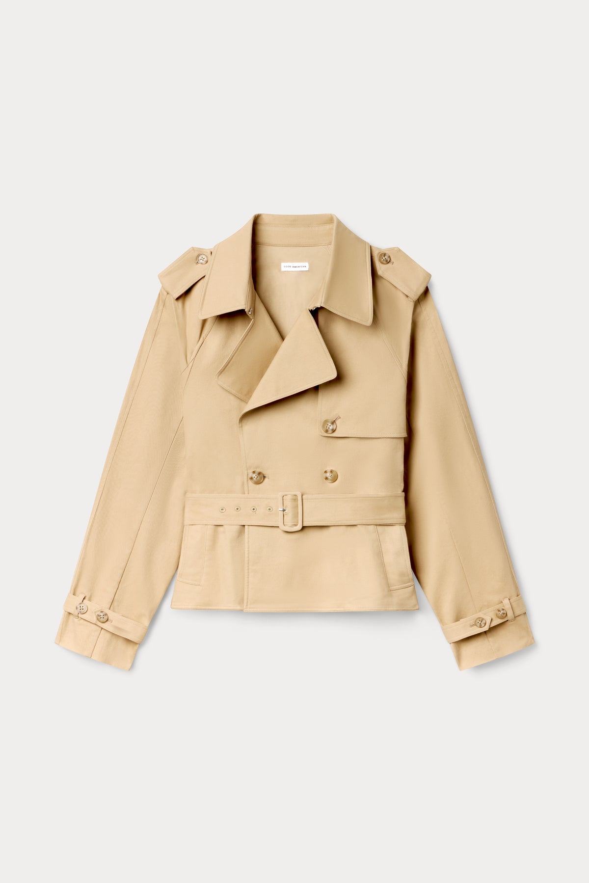THE CROPPED TRENCH JACKET | SANDY FAWN