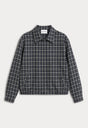 THE LIGHTWEIGHT BOMBER JACKET | CHARCOAL PLAID-6 | GOOD AMERICAN | MODEL