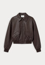 THE BETTER THAN LEATHER BOMBER JACKET | ESPRESSO-7 | GOOD AMERICAN | FLAT