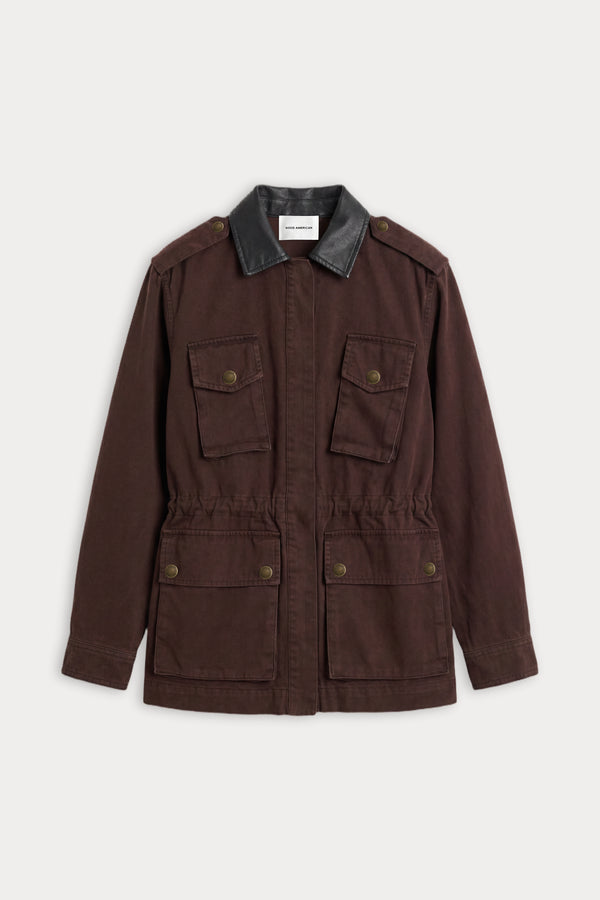 THE FIELD JACKET | ESPRESSO-6 | GOOD AMERICAN | FLAT