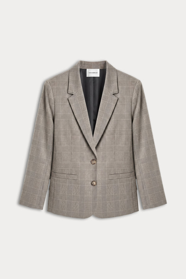 THE SHRUNKEN BLAZER | MINI PLAID-6 | GOOD AMERICAN | MODEL