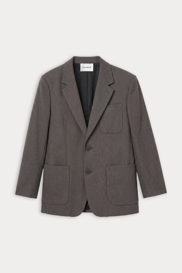 THE OVERSIZED BLAZER | CHARCOAL MINI HOUNDSTOOTH-8 | GOOD AMERICAN | FLAT