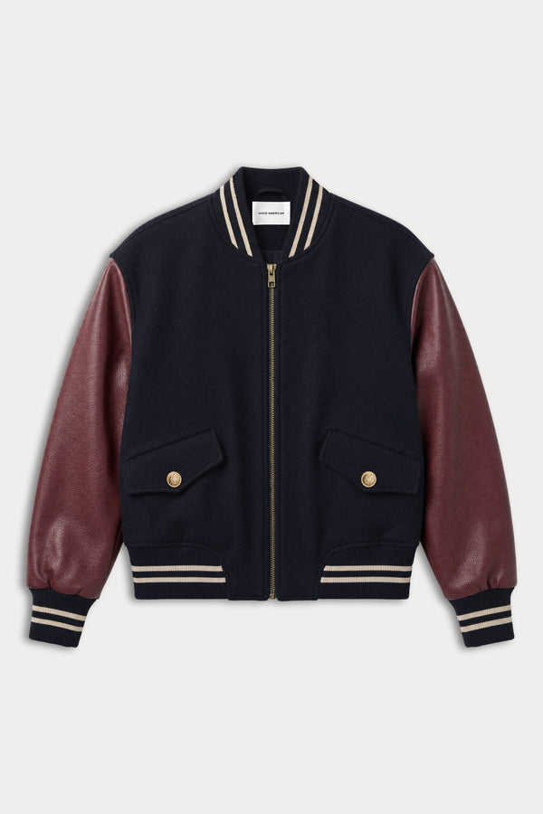 THE TEAM VARSITY JACKET | NEW NAVY002