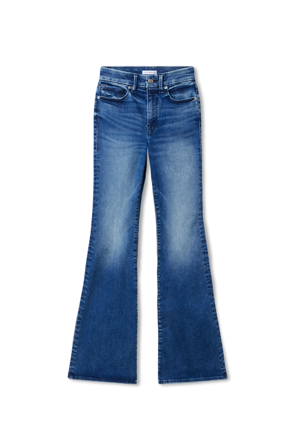 ALWAYS FITS GOOD PETITE FLARE JEANS | INDIGO1071