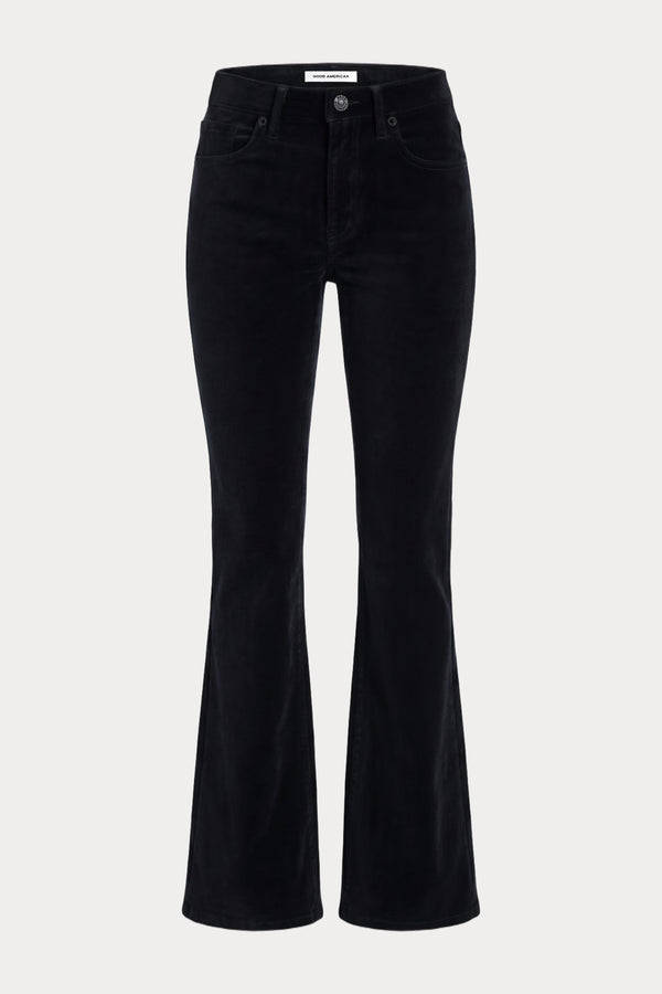 VELVET GOOD LEGS FLARE PANT | BLACK-7 | GOOD AMERICAN | GHOST