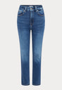ALWAYS FITS GOOD PETITE STRAIGHT JEANS | INDIGO571-7 | GOOD AMERICAN | MODEL