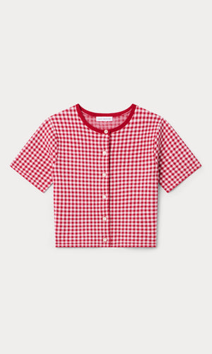 THE KEEPSAKE CARDIGAN | CHERRY GINGHAM
