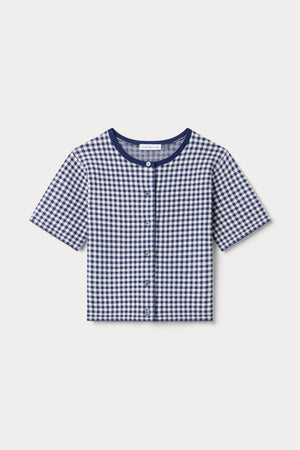 THE KEEPSAKE CARDIGAN | NAVY GINGHAM