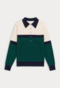 THE OVERSIZED RUGBY SWEATER | FOREST BLOCKED STRIPE-7 | GOOD AMERICAN | FLAT