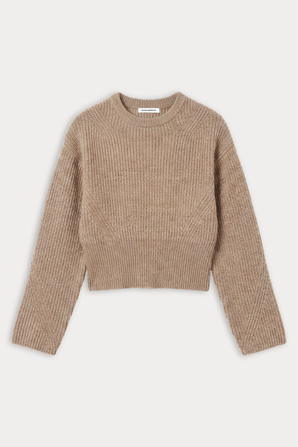 THE CHUNKY KNIT SWEATER | DUSK-8 | GOOD AMERICAN | FLAT