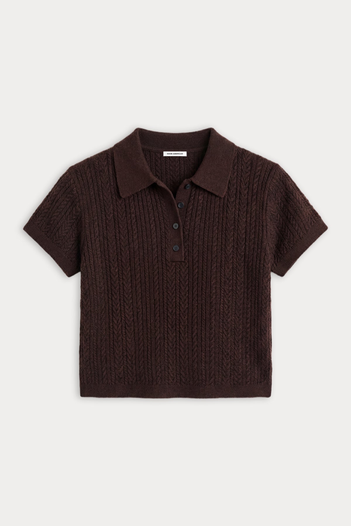 THE MICRO CABLE POLO | ESPRESSO-8 | GOOD AMERICAN | FLAT