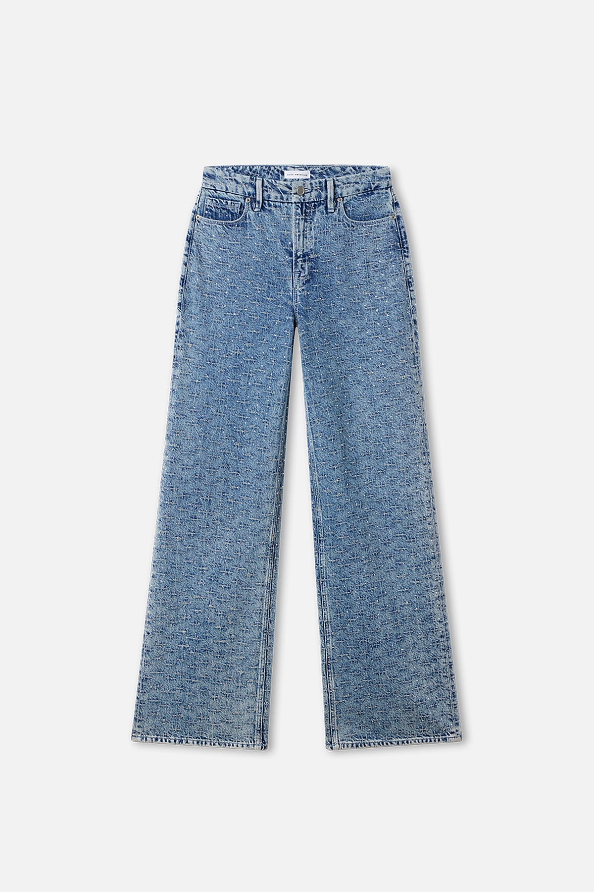 GOOD SKATE WIDE CRYSTAL JEANS | INDIGO1070