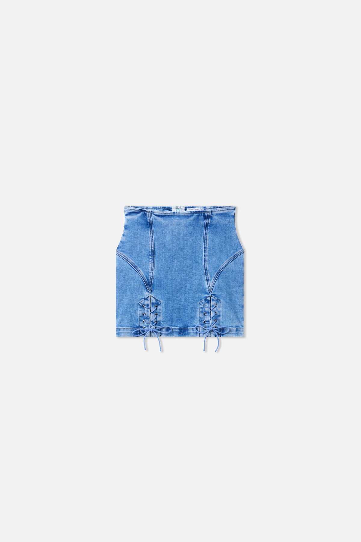 DOLLY  LACE UP MINI SKIRT | INDIGO1090