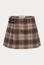 THE MICRO BUCKLE SKIRT | MOCHA PLAID-6 | GOOD AMERICAN | GHOST