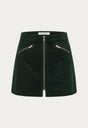 THE CORD MINI SKIRT | FOREST GREEN-6 | GOOD AMERICAN | GHOST
