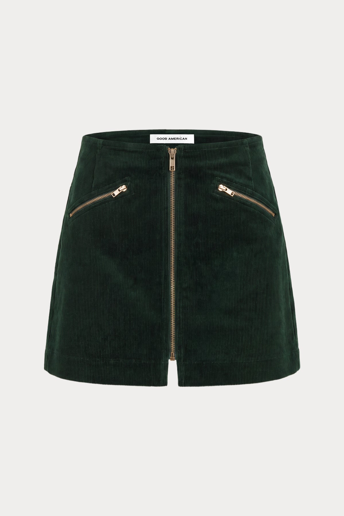 THE CORD MINI SKIRT | FOREST GREEN-6 | GOOD AMERICAN | GHOST