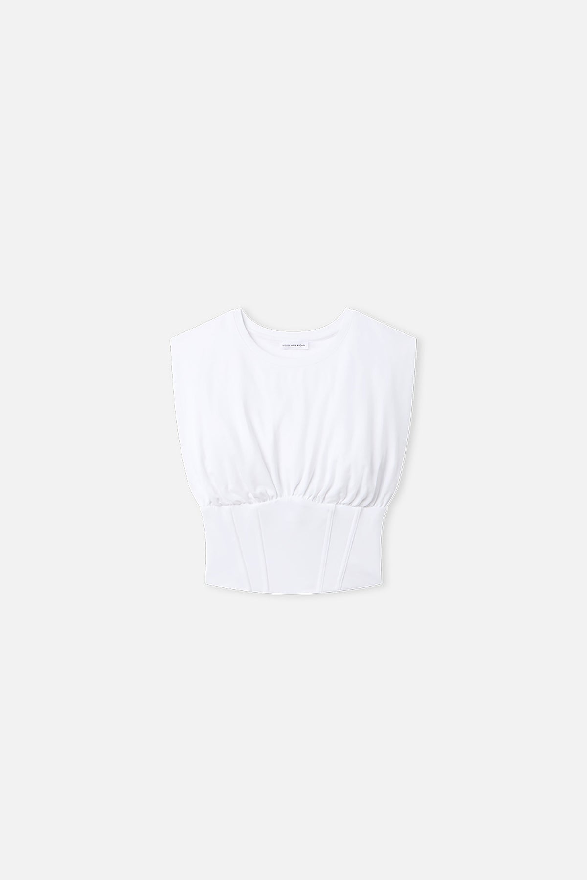 SLEEVELESS CORSET TOP | WHITE001