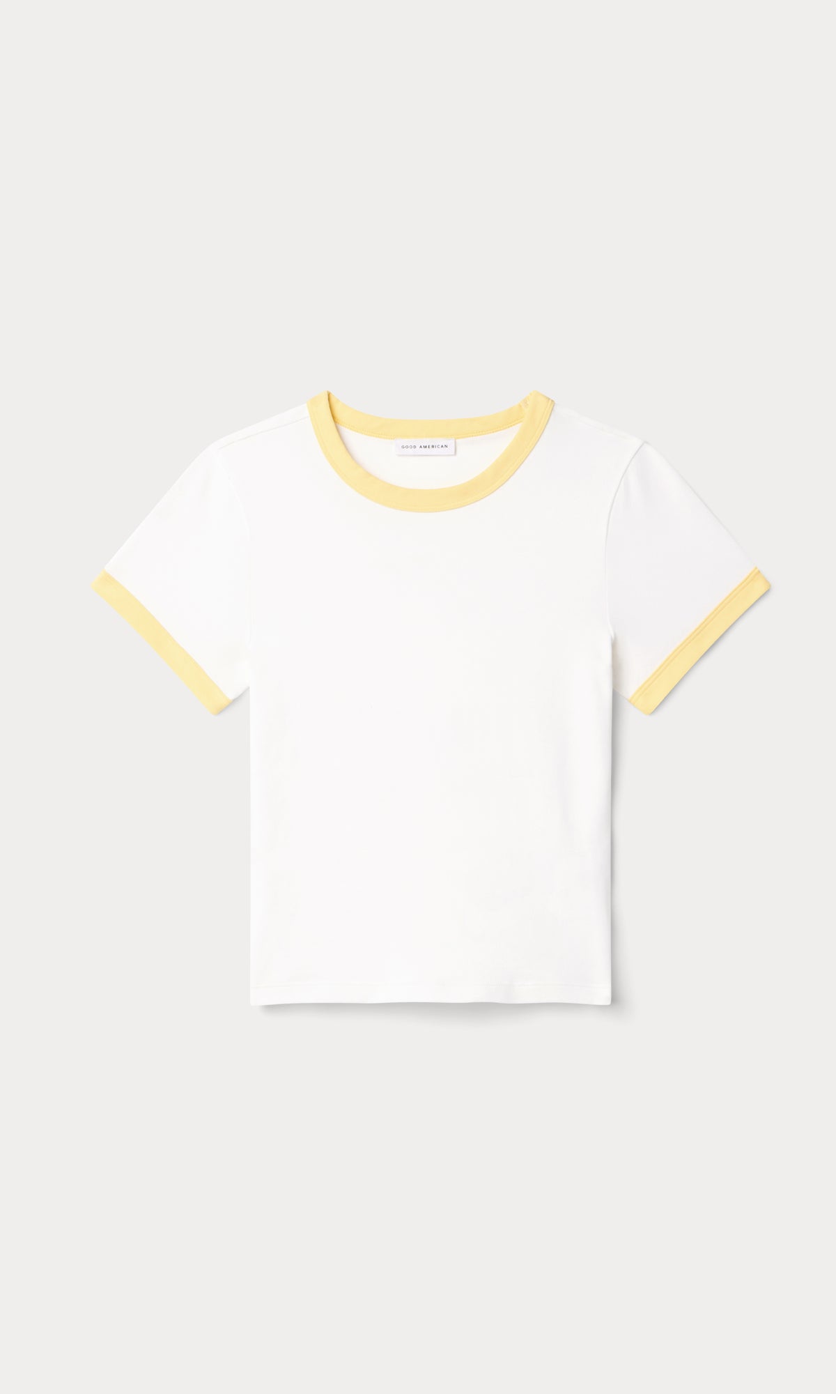 SUPER STRETCH BABY RINGER TEE | WHITE001