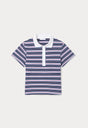 THE EASY POLO | AMERICANA HORIZONTAL STRIPE-5 | GOOD AMERICAN | MODEL
