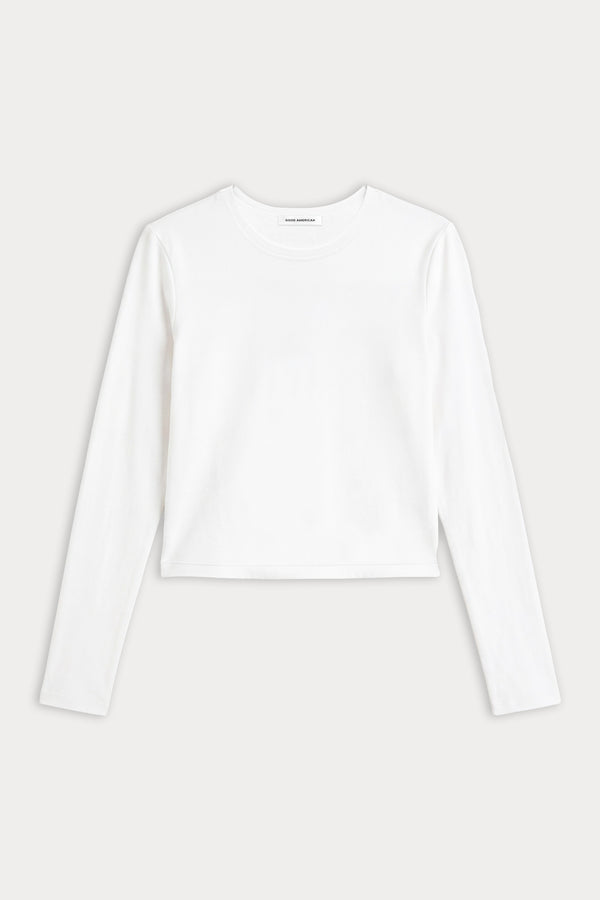 THE LONG SLEEVE BABY TEE | WHITE