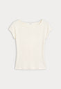 THE VARIEGATED RIB TOP | CHALK-6 | GOOD AMERICAN | FLAT