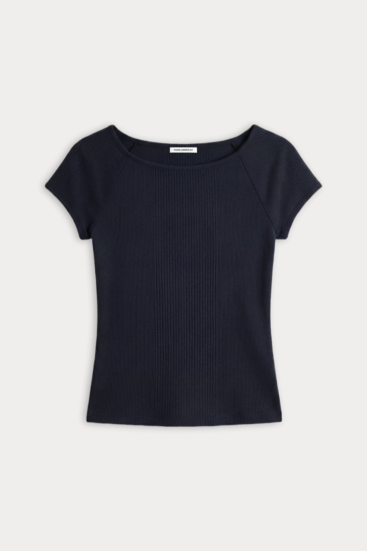 THE VARIEGATED RIB TOP | NEW NAVY002-6 | GOOD AMERICAN | FLAT