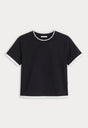 THE LAYERED TEE | BLACK-6 | GOOD AMERICAN | FLAT