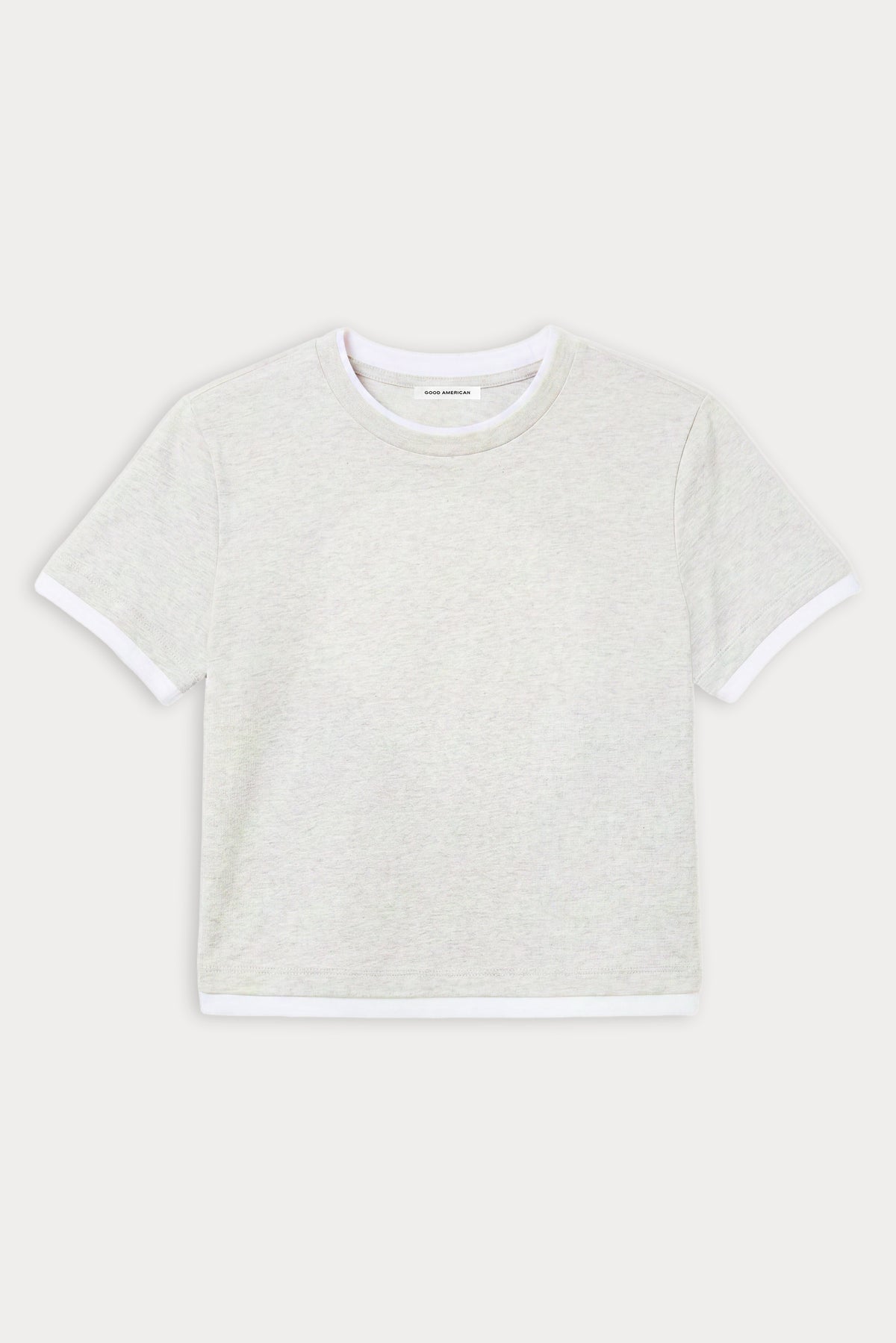 THE LAYERED TEE | VINTAGE GREY-6 | GOOD AMERICAN | FLAT